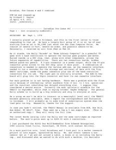 'Arcadians' Compilation in Text Format